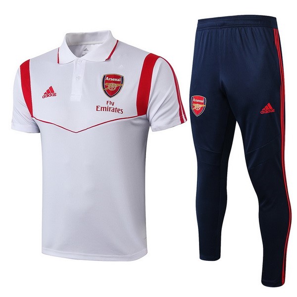 Polo Arsenal Conjunto Completo 2019-2020 Blanco Rojo